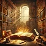 The Literary Scholar homepagebanner with booksand witty literature theme.