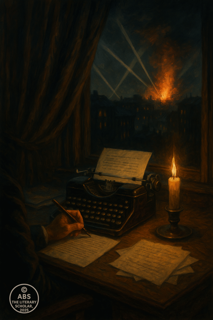 As cities burned and silence fell, the poet still wrote — by candlelight, under fire, with truth as his only armour.