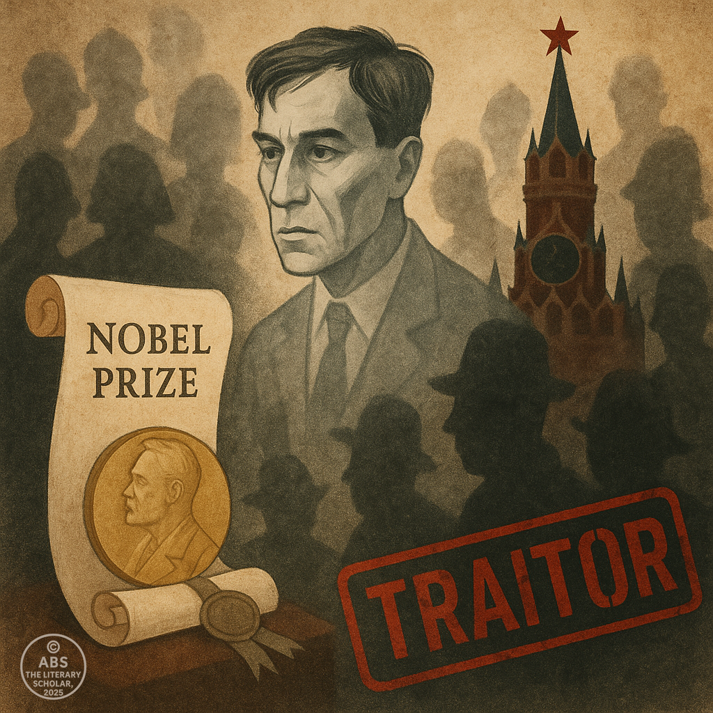 Pasternak caught between the Nobel Prize and Soviet oppression.